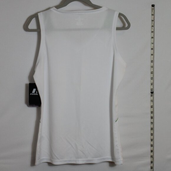 Russell Athletic Stretch-Power Vintage early 2000s BNWT green and white tank L - Picture 3 of 7